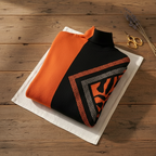 Cotton Sweater Orange with Graphic Details