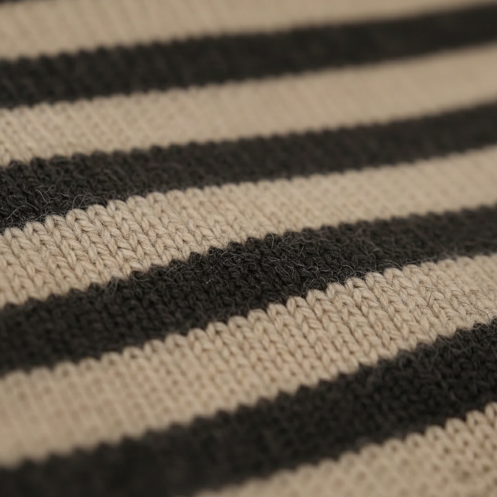 Cashmere Turtleneck with Classic Stripes