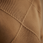 Cashmere Sweater with Woven Diamond Structure