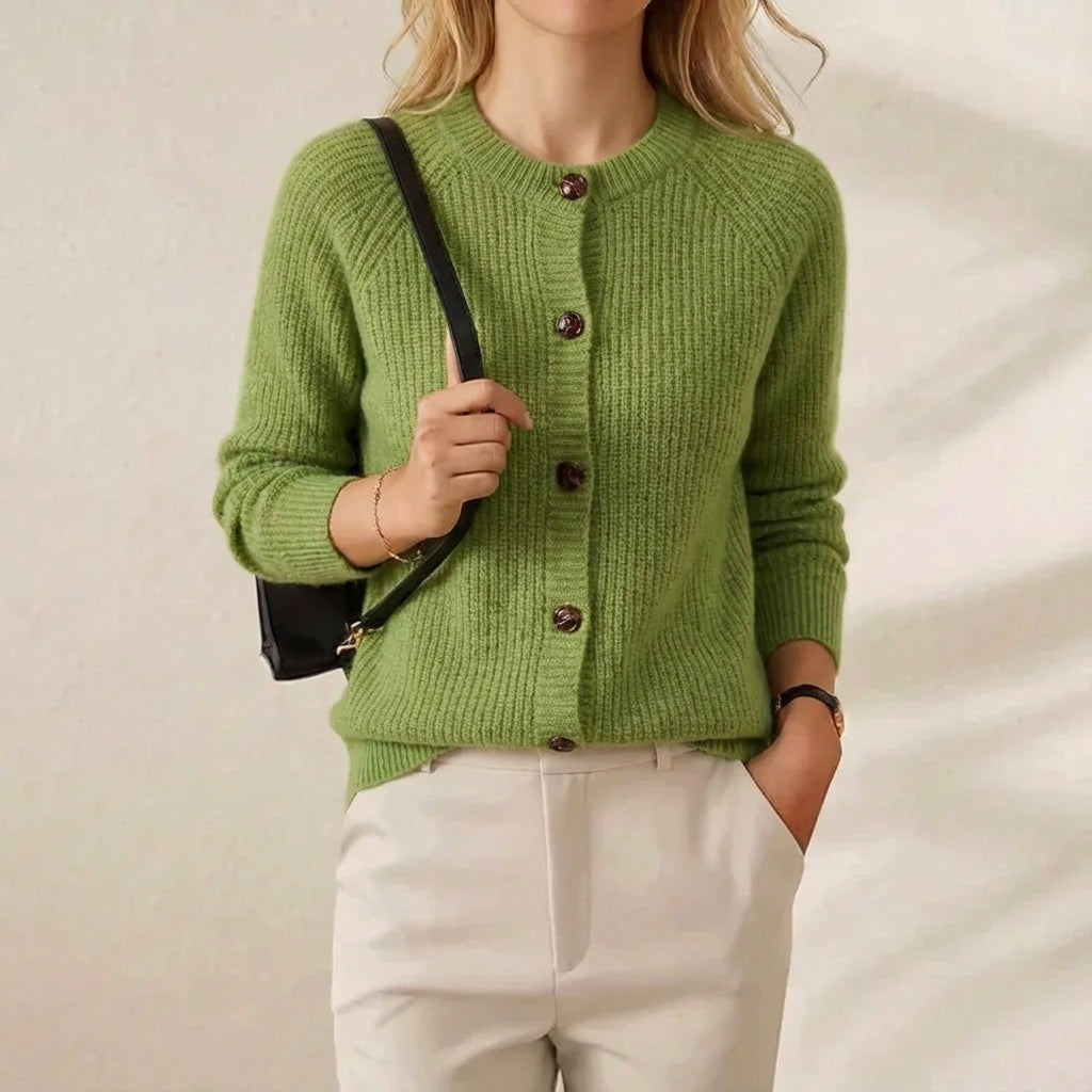 Cashmere Collared Cardigan Sweater