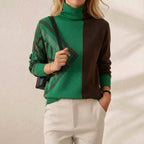 Cashmere Sweater Orange with Graphic Details