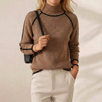 Cashmere Knitted Block Sweater