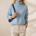 Cashmere Turtleneck in Sky Blue