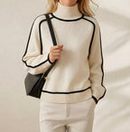 Cashmere Knitted Block Sweater