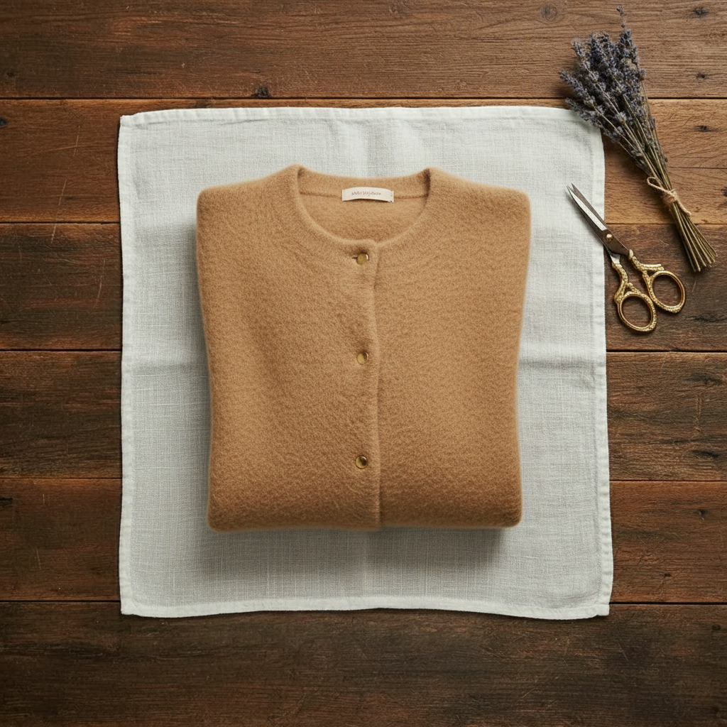 Cashmere Cardigan with Gold Buttons