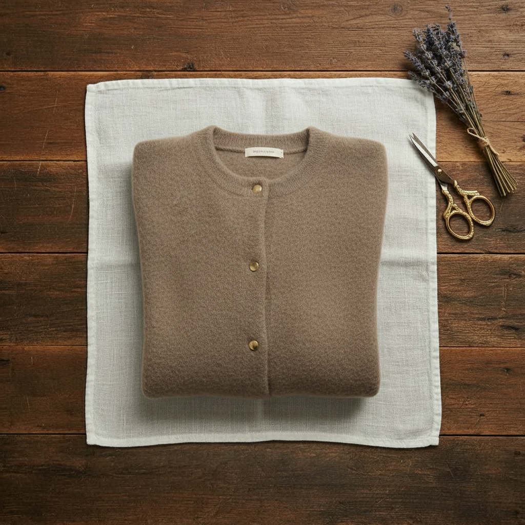 Cashmere Cardigan with Gold Buttons