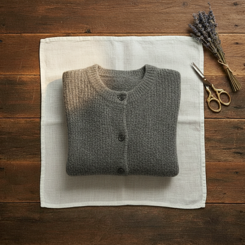 Cashmere Cardigan with Gold Buttons