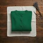 Cashmere Crew Neck Button Cardigan