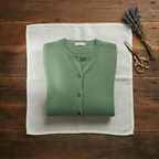 Cashmere Crew Neck Button Cardigan