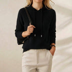 Cashmere Hoodie Sweater with Drawstring