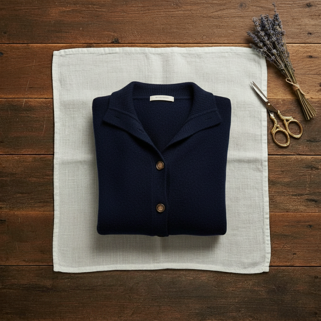 Cashmere Collared Cardigan Sweater
