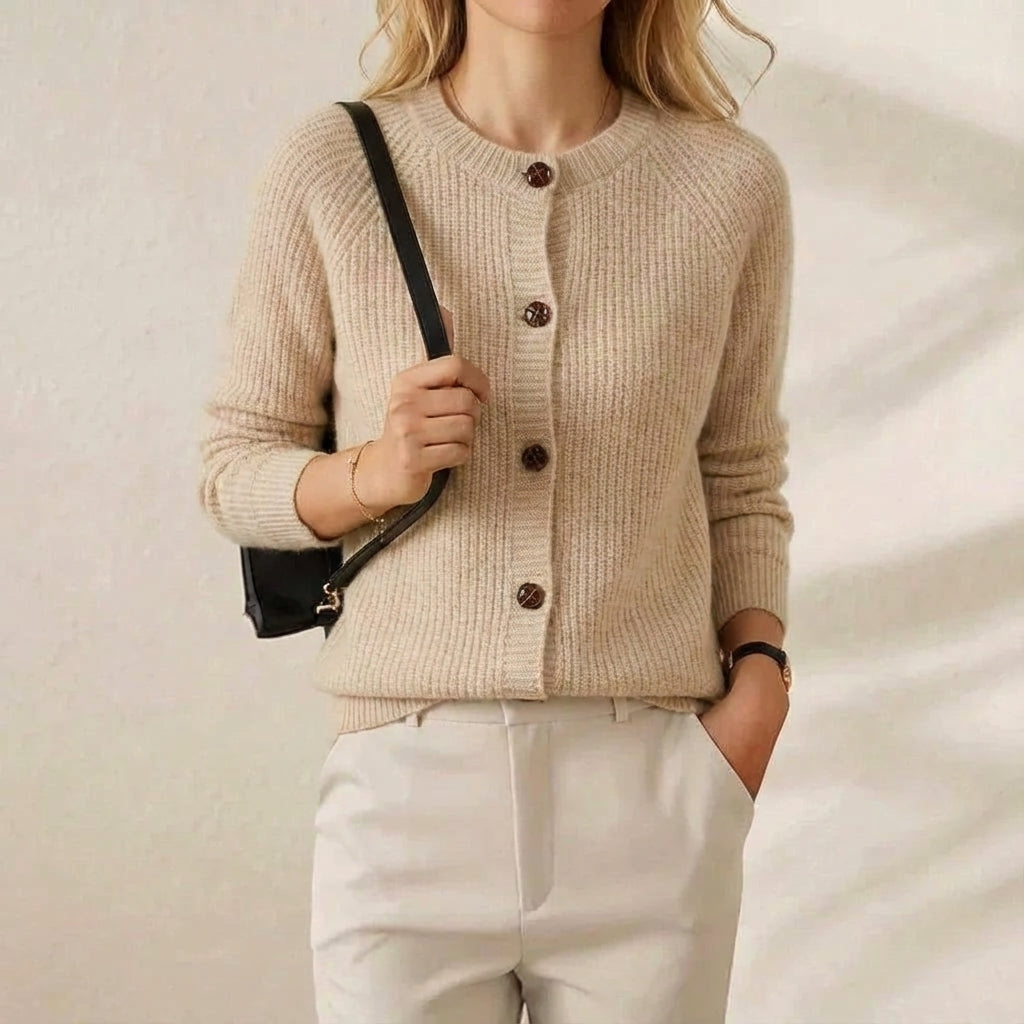 Cashmere Collared Cardigan Sweater