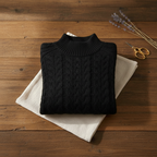 Cashmere Cable Knit Turtleneck