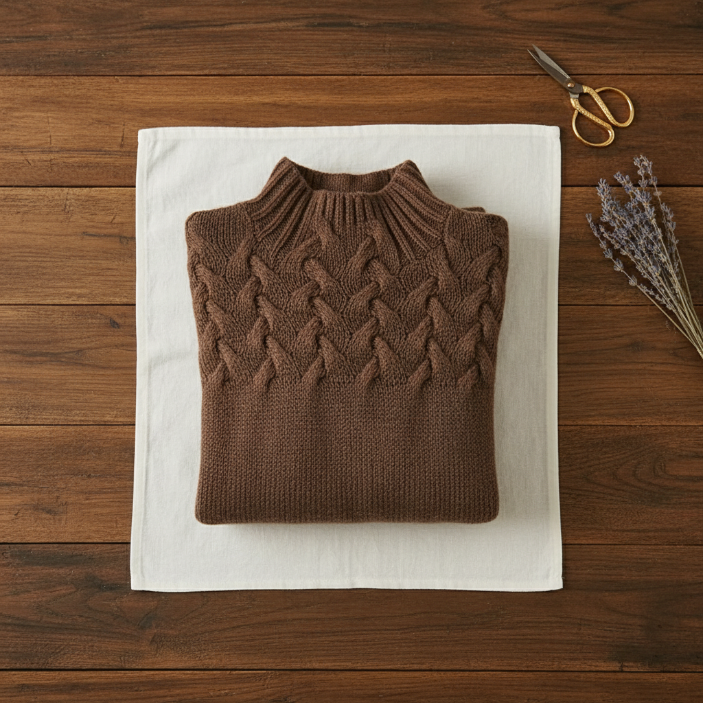 Cashmere Cable Knit Turtleneck