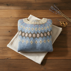 Cotton Knitted Sweater Light Blue