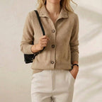 Cashmere Collared Cardigan Sweater