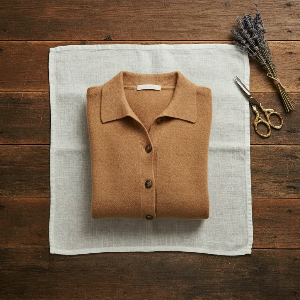 Cashmere Collared Cardigan Sweater