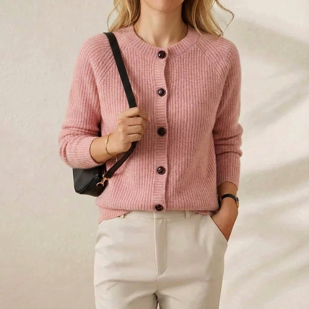 Cashmere Collared Cardigan Sweater