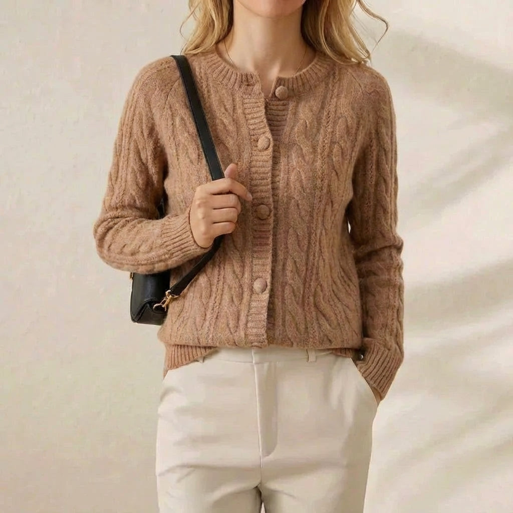 Cashmere Cable Knit Cardigan