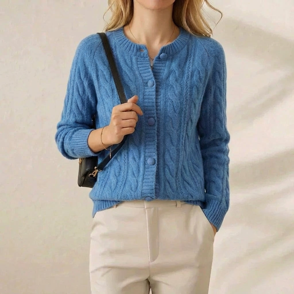 Cashmere Cable Knit Cardigan