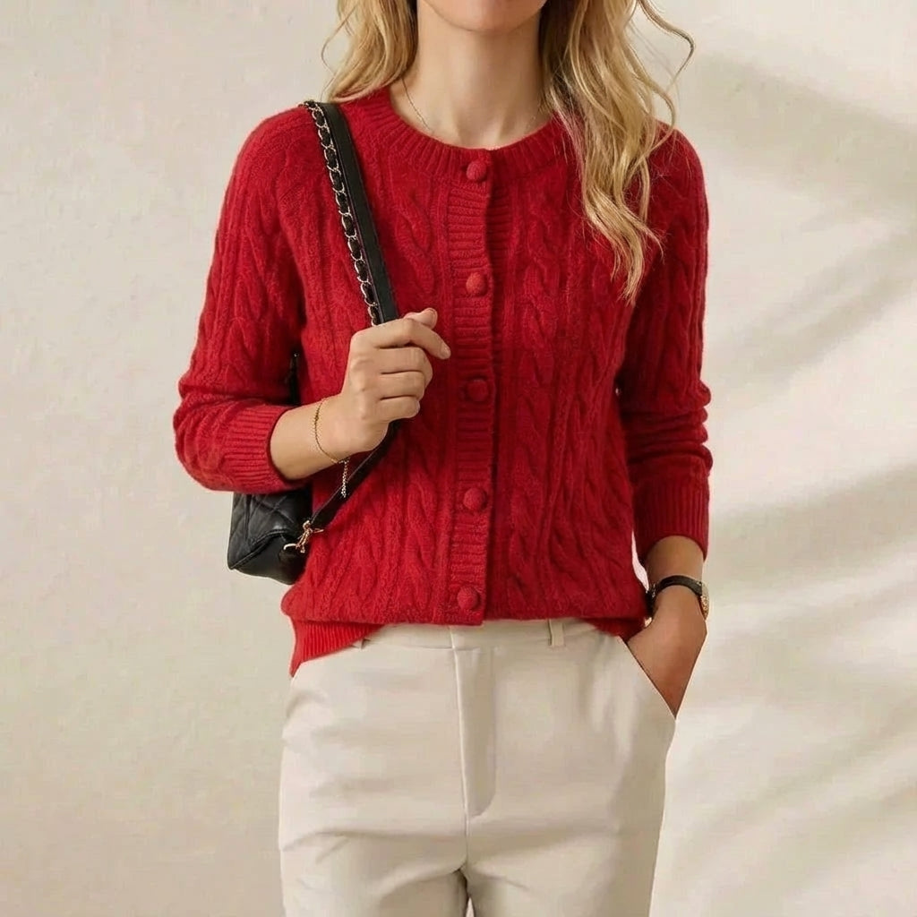 Cashmere Cable Knit Cardigan