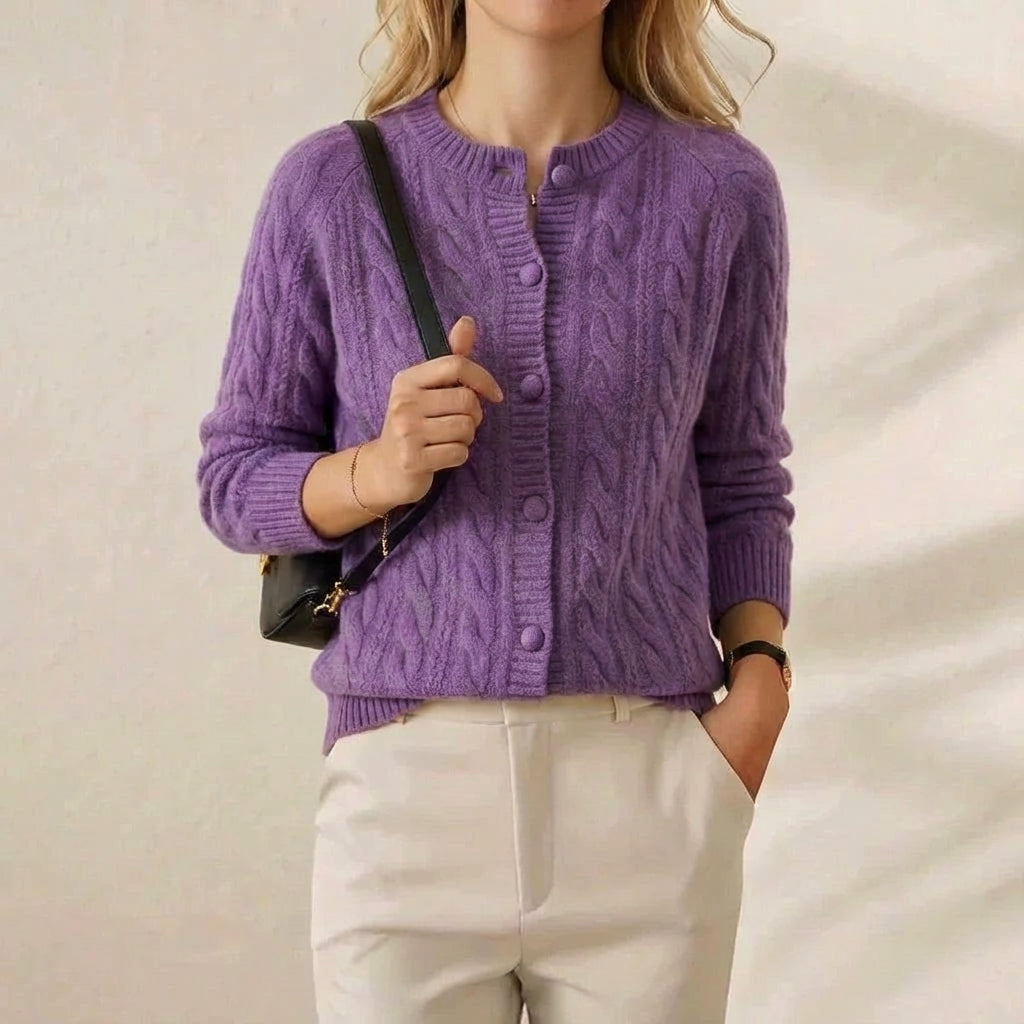 Cashmere Cable Knit Cardigan