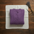 Cashmere Cable Knit Cardigan