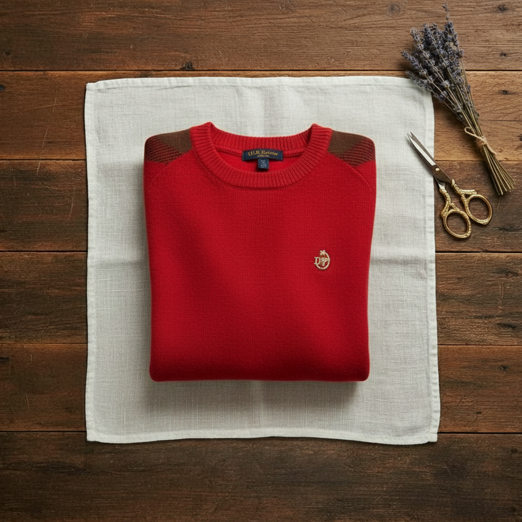 Cashmere Crew Neck Sweater with Contrast Sleeve